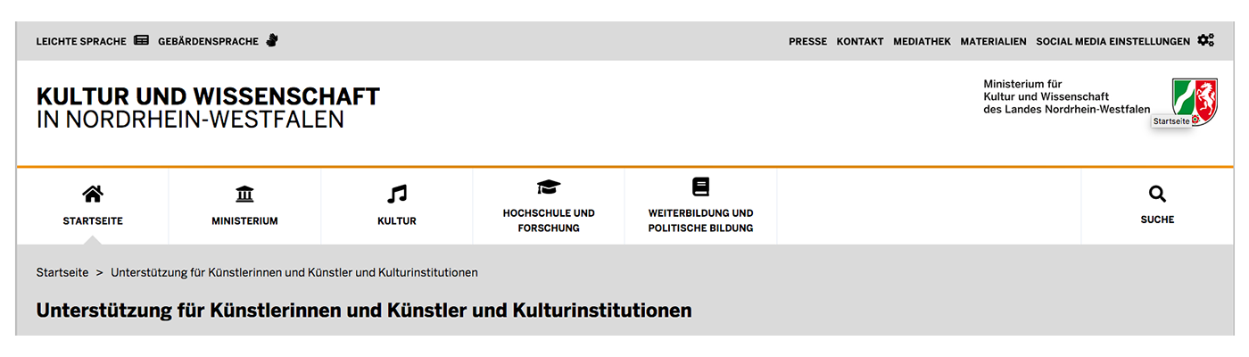 Unterstützung für Künstler*innen